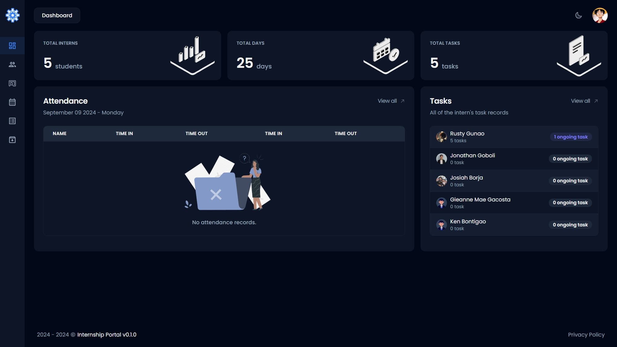 Admin Dashboard